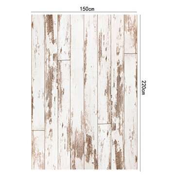 HUAYI White Wood Wall Cotton Backdrop for Photography