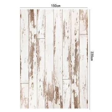 HUAYI White Wood Wall Cotton Backdrop for Photography