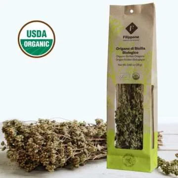 FILIPPONE Organic Oregano Sprigs, 25 g - Authentic Italian Flavor from Sicily