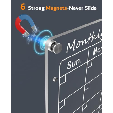 Magnetic Acrylic Calendar for Easy Organization 2 Pack