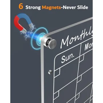 Magnetic Acrylic Calendar for Easy Organization 2 Pack