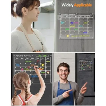Magnetic Acrylic Calendar for Easy Organization 2 Pack