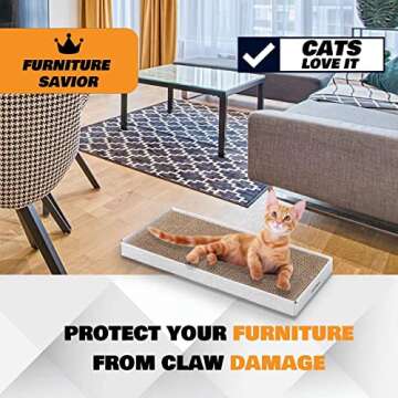 Cardboard Scratcher Pad Scratching Post:Smartbean 3PCS Cat Cardboard,Cat Scratch Pad,Cat Post,Double...