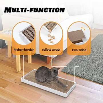 Cardboard Scratcher Pad Scratching Post:Smartbean 3PCS Cat Cardboard,Cat Scratch Pad,Cat Post,Double-Sided Design for Double Life…
