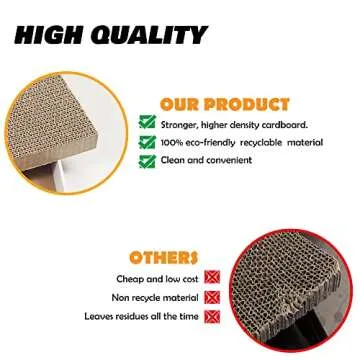 Cardboard Scratcher Pad Scratching Post:Smartbean 3PCS Cat Cardboard,Cat Scratch Pad,Cat Post,Double-Sided Design for Double Life…