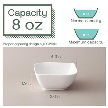 DOWAN 8 oz Oven Safe Ramekins for Baking and Serving