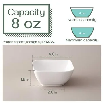 DOWAN 8 oz Oven Safe Ramekins for Baking and Serving