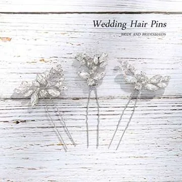 JAKAWIN Rhinestone Hair Pins for Elegant Bridal Looks