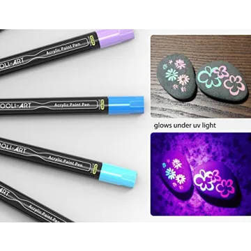 TOOLI-ART Neon Paint Pens Set for Multi-Surface Use