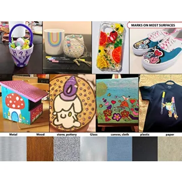 TOOLI-ART Neon Paint Pens Set for Multi-Surface Use