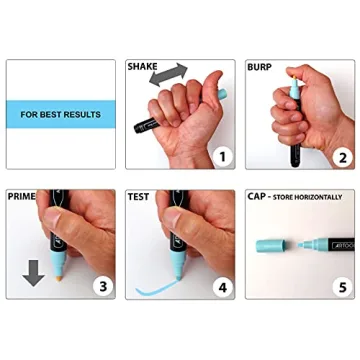 TOOLI-ART Neon Paint Pens Set for Multi-Surface Use