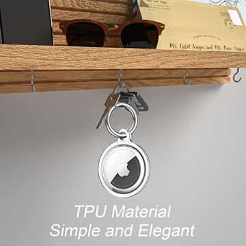 Ailun Hard PC Cover for AirTag with Keychain Holder