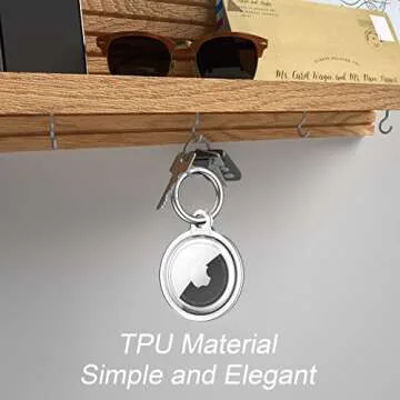 Ailun Hard PC Cover for AirTag with Keychain Holder