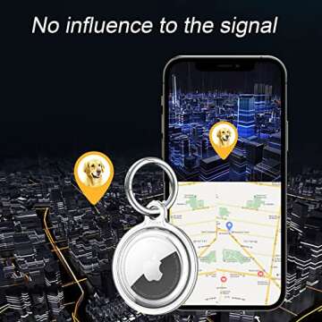 Ailun Hard PC Cover for AirTag with Keychain Holder