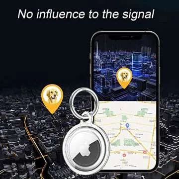 Ailun Hard PC Cover for AirTag with Keychain Holder