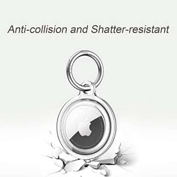 Ailun Hard PC Cover for AirTag with Keychain Holder
