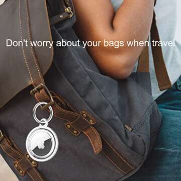 Ailun Hard PC Cover for AirTag with Keychain Holder