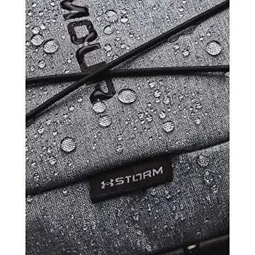 Under Armour Unisex-Adult Hustle Sport Backpack , Pitch Gray Medium Heather (012)/Black , One Size Fits All