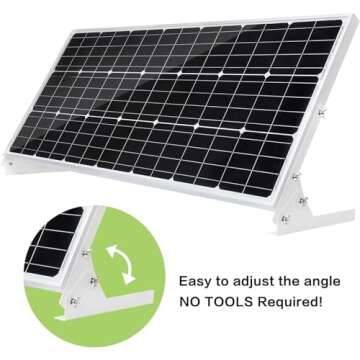 Topsolar 100W 12V Solar Panel Kit Battery Charger 100 Watt 12 Volt Off Grid System for Homes RV Boat...