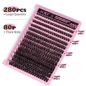 DIY Eyelash Extensions Kit 8-16MM Fluffy D Curl Lashes