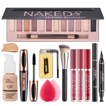 All-In-One Makeup Kit - 12 Colors & Complete Beauty Set