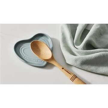 Le Creuset Stoneware Heart Shaped Spoon Rest, 5", Shallot
