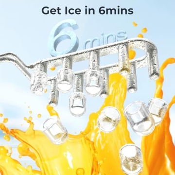 Efficient Ice Makers Countertop: 9 Cubes in 6 Mins