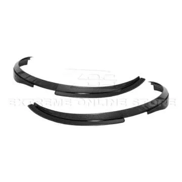 Replacement For 2020-Present Chevrolet Corvette C8 All Models | Performance Package Front & Rear Side Wheel Trim Molding Fender Flares Extension Pair (ABS Plastic - Hydro-Dipped Carbon Fiber)