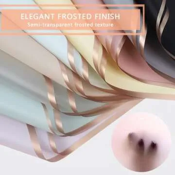 BBJ WRAPS Korean Style Waterproof Floral Wrapping Paper Sheets Fresh Flower Bouquet Wrap Gift Packaging Florist Supplies, 20 Sheets-23.6x23.6 inch (White)