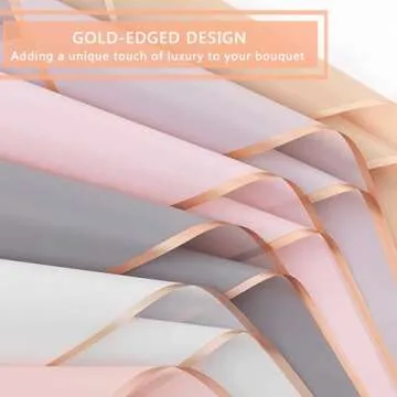 BBJ WRAPS Korean Style Waterproof Floral Wrapping Paper Sheets Fresh Flower Bouquet Wrap Gift Packaging Florist Supplies, 20 Sheets-23.6x23.6 inch (White)