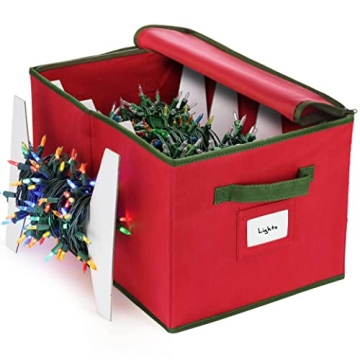 Zober Christmas Light Storage Organizer with 4 Plastic Wheels