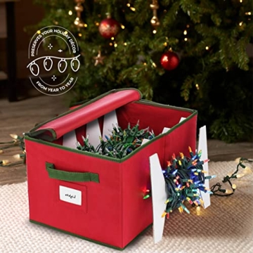 Zober Christmas Light Storage Organizer with 4 Plastic Wheels