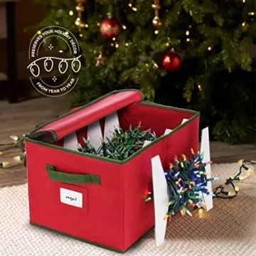 Zober Christmas Light Storage Organizer with 4 Plastic Wheels