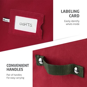 Zober Christmas Light Storage Organizer with 4 Plastic Wheels