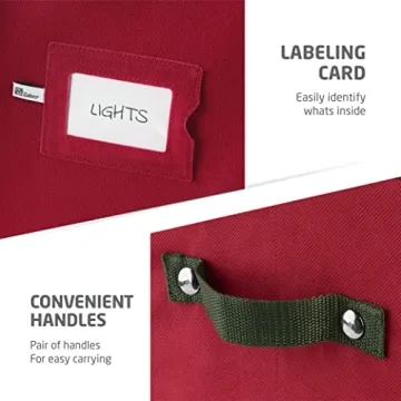 Zober Christmas Light Storage Organizer with 4 Plastic Wheels