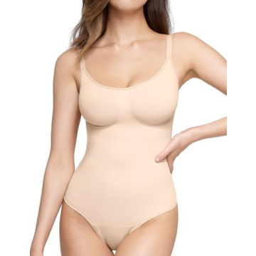 PUMIEY Women's Tummy Control Sculpting Shapewear Bodysuit - Instant Confidence Boost
