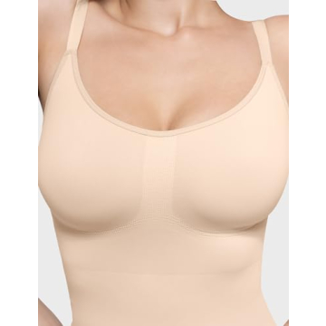 PUMIEY Women's Sculpting Shapewear Bodysuit Tummy Control