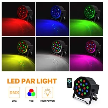 RGB LED Stage Uplights - DMX & Sound Activated