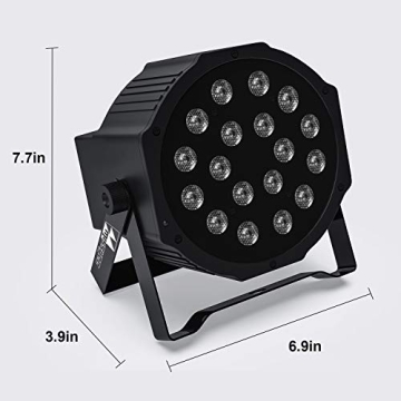 RGB LED Stage Uplights - DMX & Sound Activated