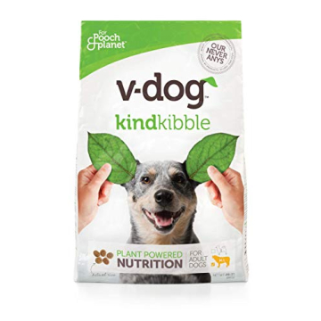 V-Dog Vegan Kibble Dry Dog Food, 20 lb Plant-Based Protein