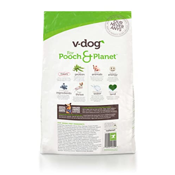 V-Dog Vegan Kibble Dry Dog Food, 20 lb Plant-Based Protein