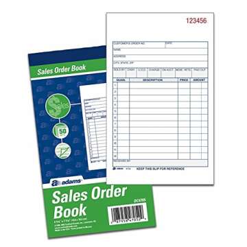 Adams Sales Order Books, Carbonless, Premium 50 Sets/Book, Pack of 6
