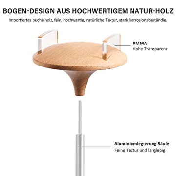 Stylish Beech Wood Headphone Stand for All Headphones