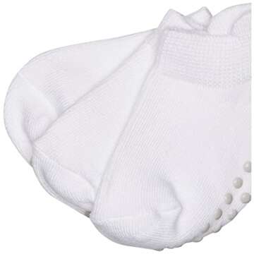 Touched by Nature Baby Organic Cotton Socks with Non-Skid Gripper for Fall Resistance