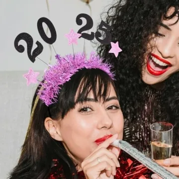 Healeved Happy New Year Headwear 2025 New Year Headband New Year Headbands for Party Hair Accessories New Year Headwear for Decor