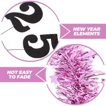 Healeved Happy New Year Headwear 2025 New Year Headband New Year Headbands for Party Hair Accessories New Year Headwear for Decor