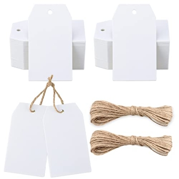 Premium Gift Tags Set with Jute Twine for Crafting