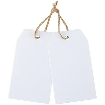 Premium Gift Tags Set with Jute Twine for Crafting