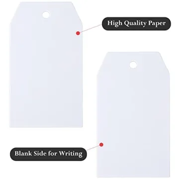 Premium Gift Tags Set with Jute Twine for Crafting