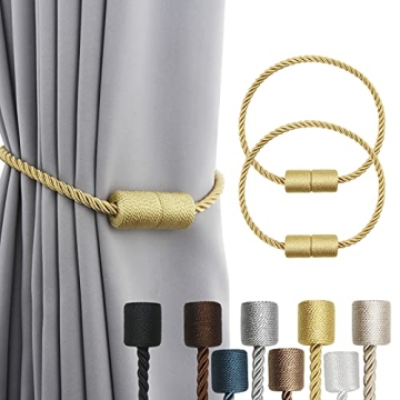 Porlau Magnetic Curtain Tiebacks - Stylish, Strong & Secure